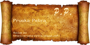 Pruska Petra névjegykártya